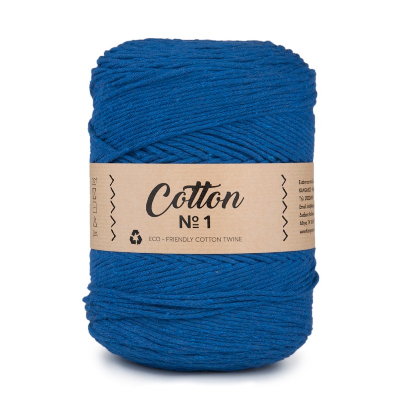 Cotton Macrame No1 Μπλε Ρουά 83 - 3mm  