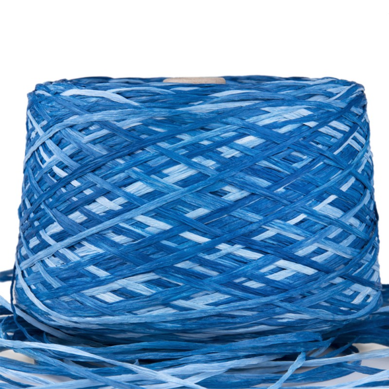 Ψάθα - Raffia Πολύχρωμη Ματ Αποχρώσεις Μπλε 330