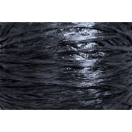 Ψάθα - Raffia Μονόχρωμη Γυαλιστερή Μαύρο 100
